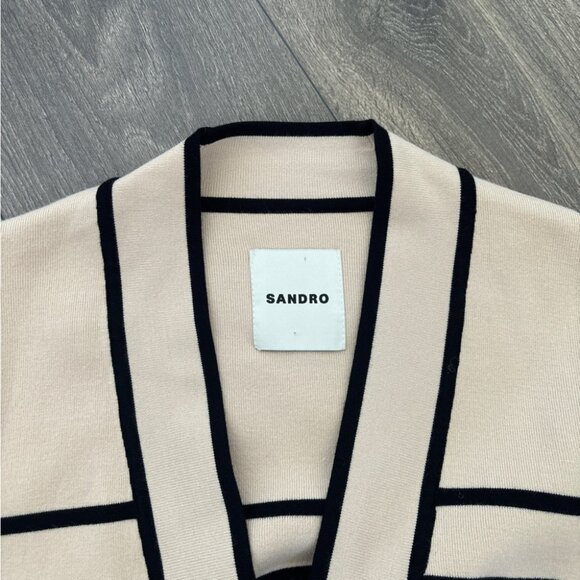 Sandro Santana Logo-embroidered Oversized-fit Knitted Cardigan - Picture 9 of 14